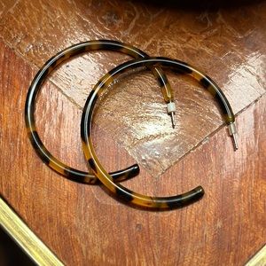 Jcrew tortoise hoop earrings